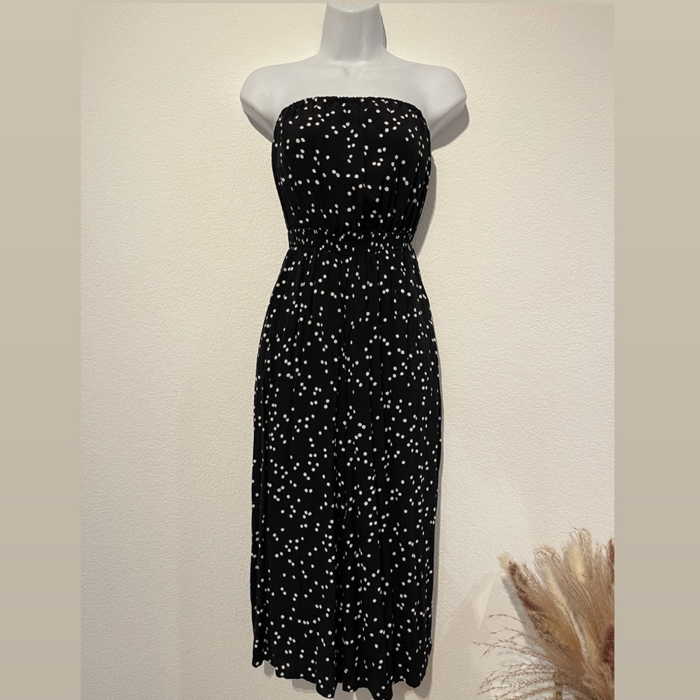 BLACK AND WHITE POLKA DOTS JUMPSUIT